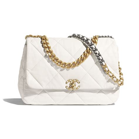 white flap bag chanel